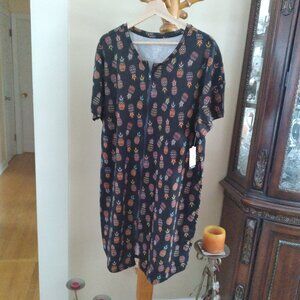 George, Comfortable House Coat, Cotton, Size - 2X